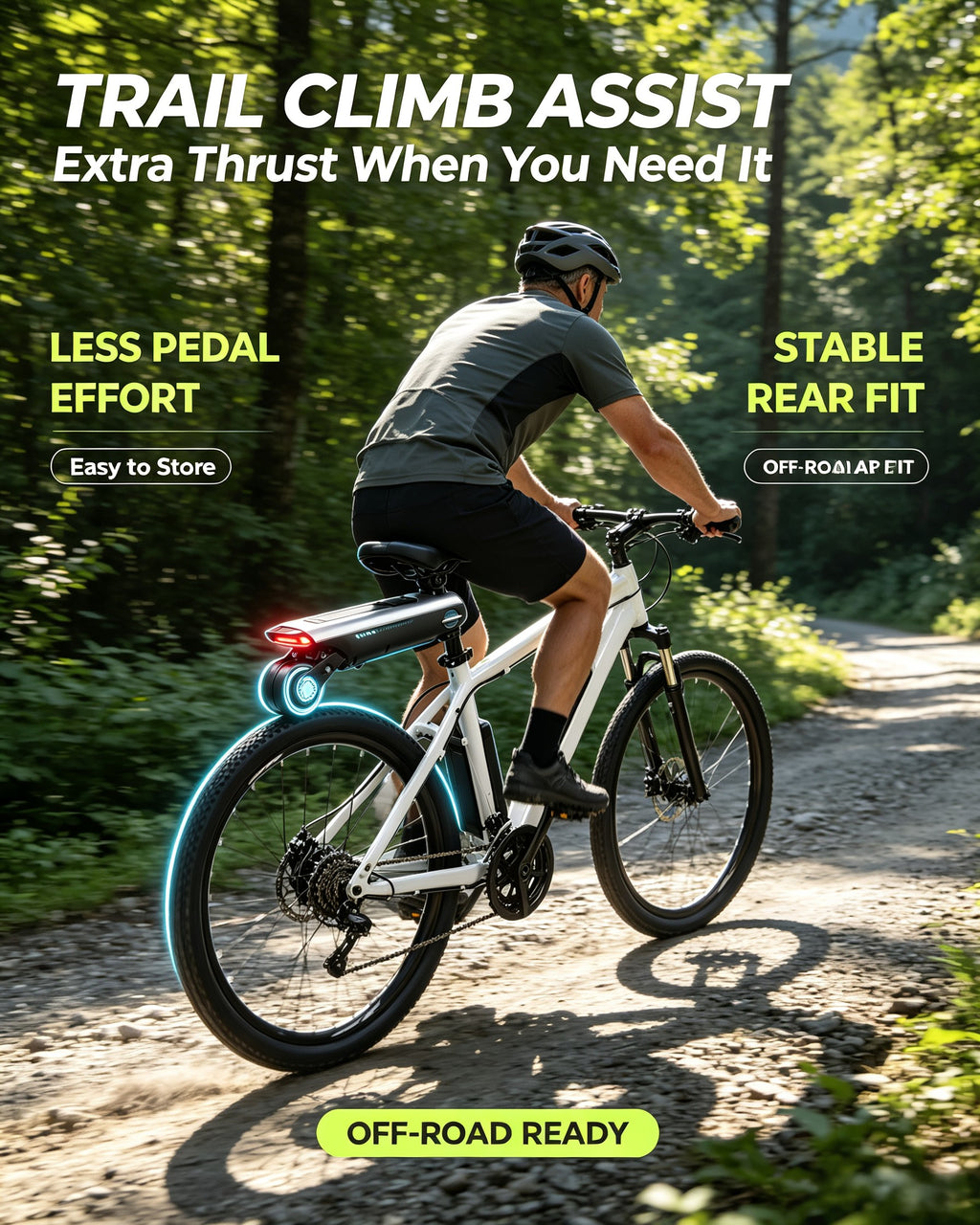 Portable Quick Release Electric Bike Power Booster | Lightweight Bicycle Assist Wheel