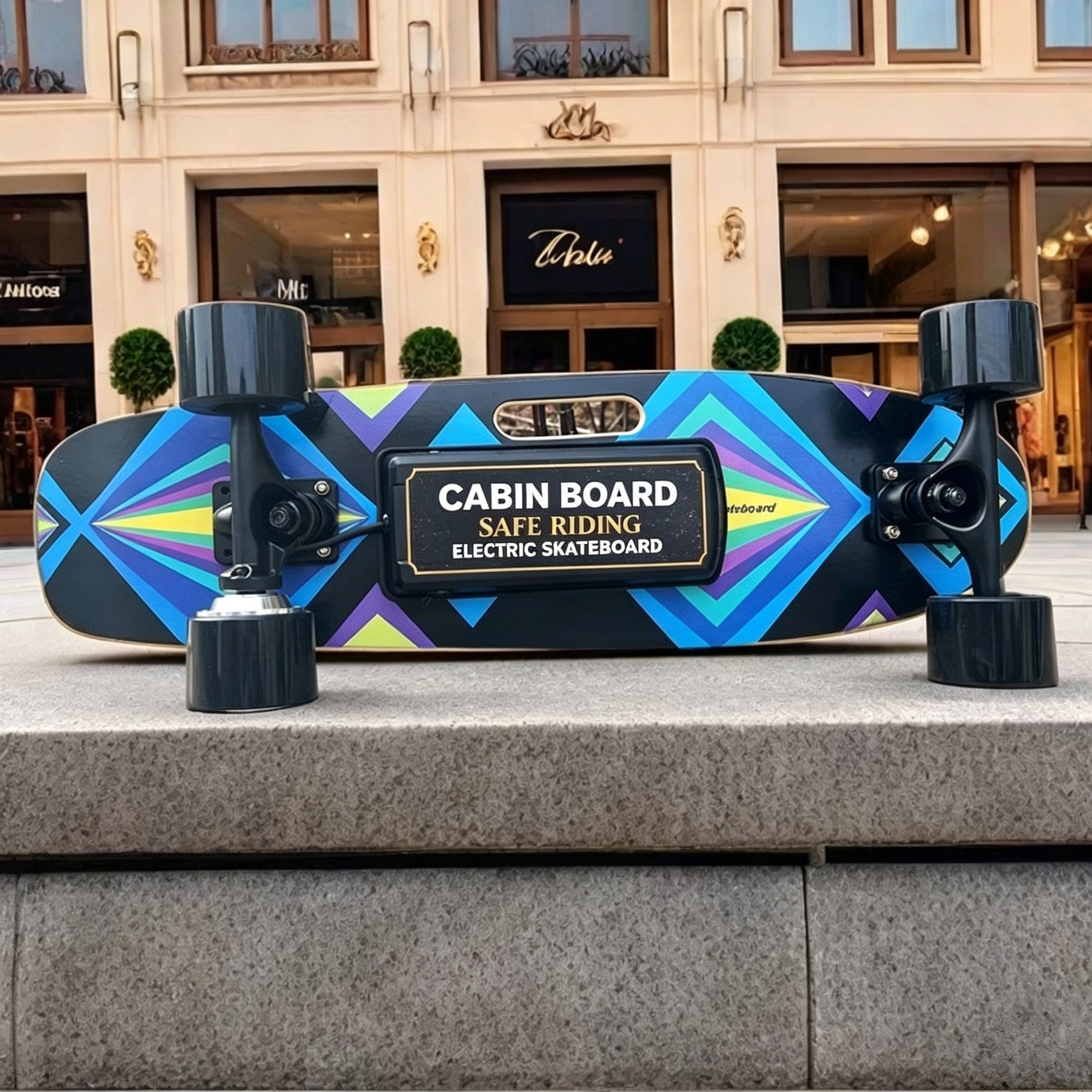 All Terrain Electric Longboard Skateboard Low Noise Wheels, Portable Cruiser for Campus & Urban Commute