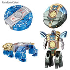 3-in-1 Transformable Fidget Spinner Toy, Deformable Robot & Dinosaur Shape Fidget Gyro Stress Relief Toys for Kids Boys Gift
