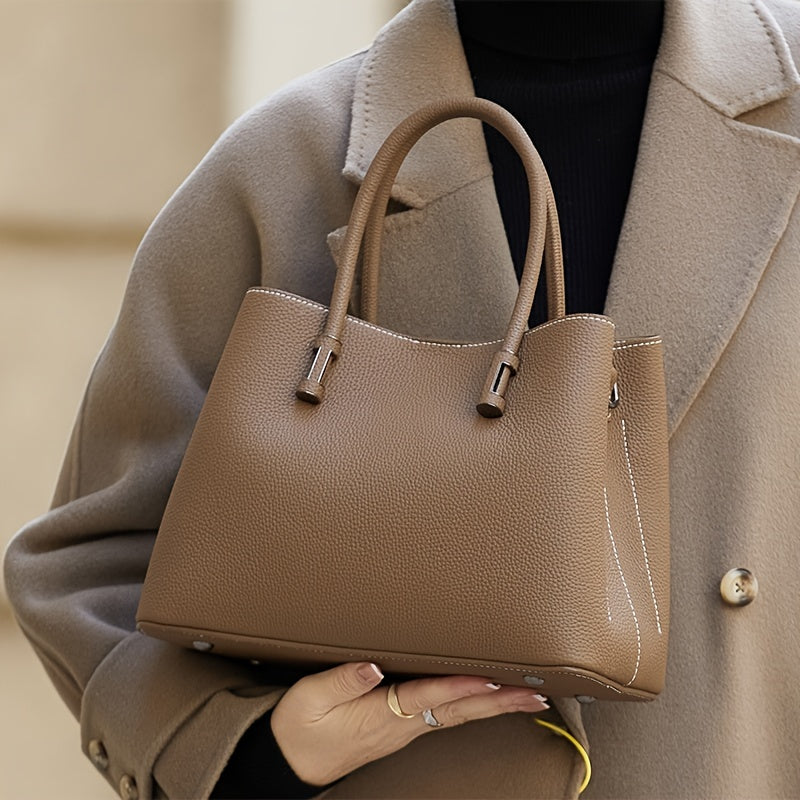 2026 Vintage Genuine Leather Large Capacity Crossbody Tote Bag for Women