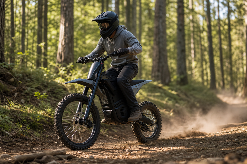 Electric Dirt Bike Adult Off-Road Electric Motocross Motorcycle with Heavy-Duty Knobby Tires